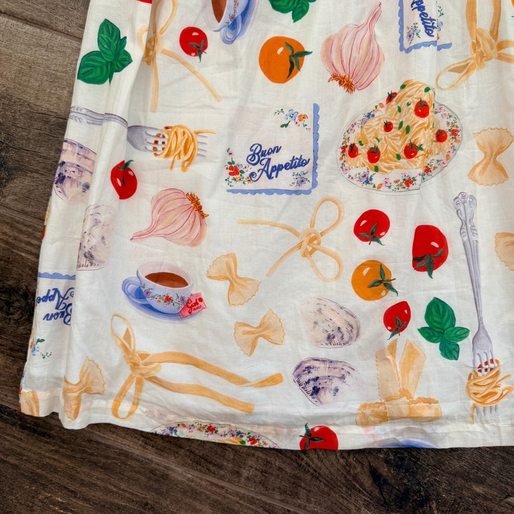 Lisa Says Gah Maeve Buon Appetito Midi Skirt, Ivory,XL (New) - Picture 11 of 14